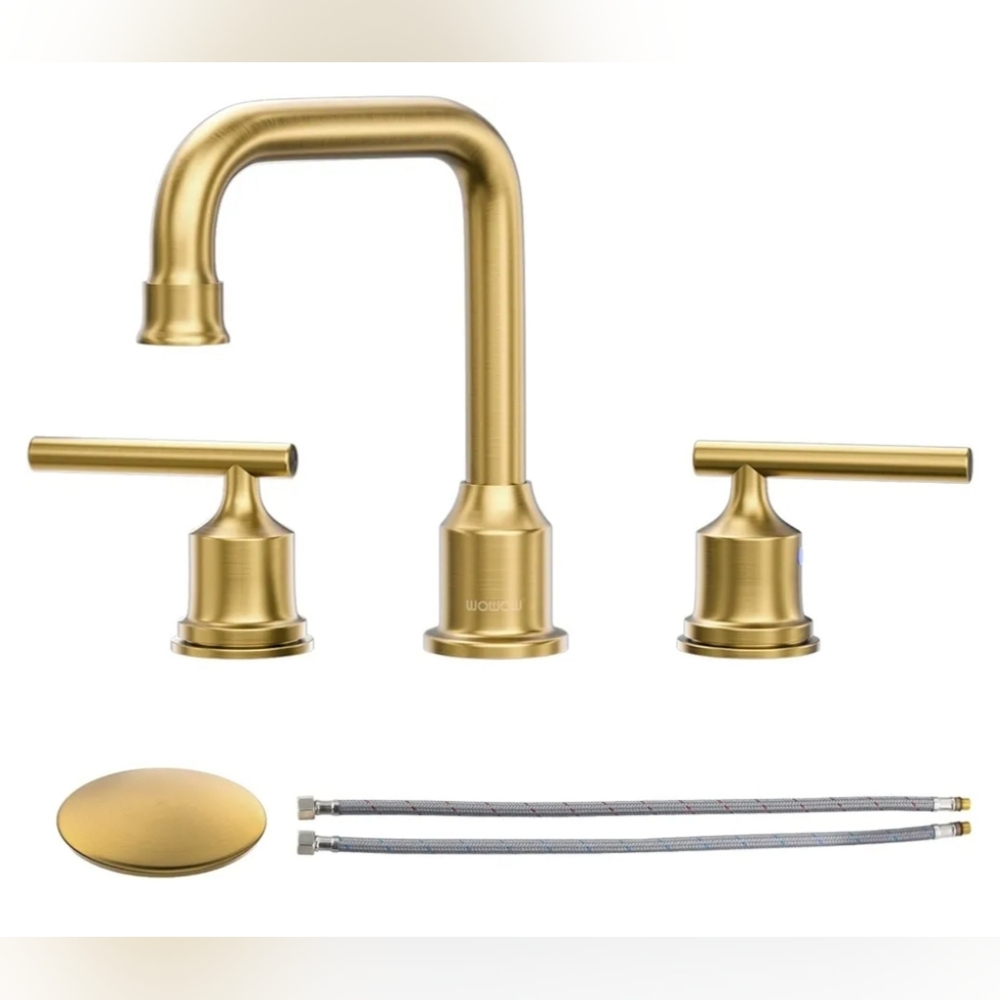 WOWOW | Brushed Gold Bathroom Faucet - Picture 1 of 5